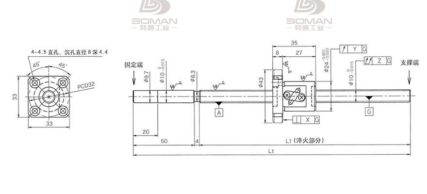KURODA GG102FDS-AAFR-0320A 黑田精工丝杆安装