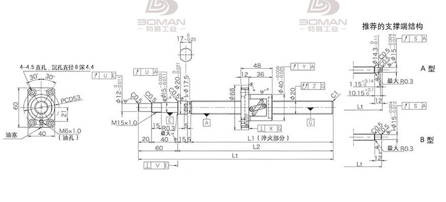KURODA GP2005DS-BALR-1005B-C3F 黑田滚珠丝杆官网
