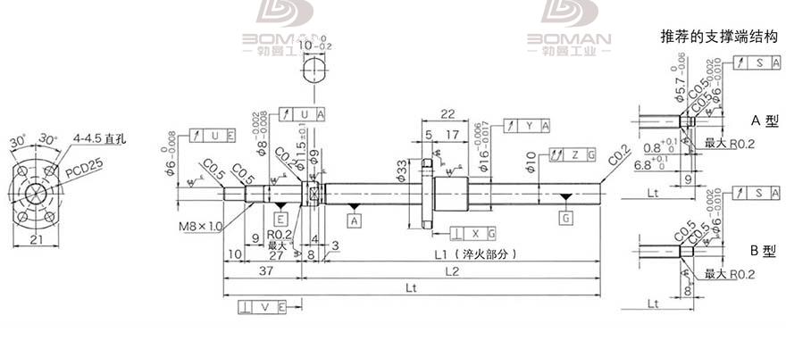 KURODA DP1002JS-HDNR-0220B-C3S 日本黑田丝杠和thk丝杠哪个贵