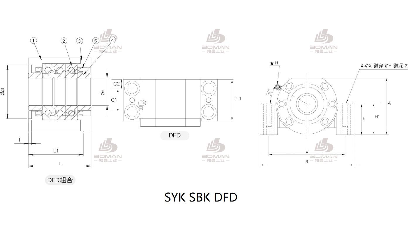 SYK MBL20-F syk丝杆固定端和支撑端